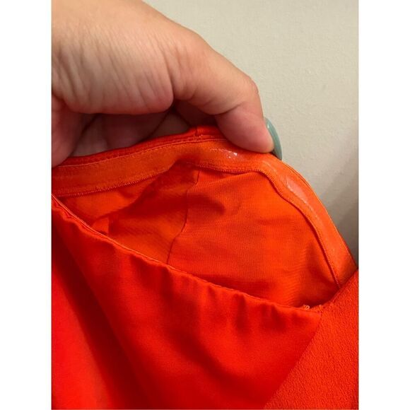 Revolve NBD Jasper Dress size S One Shoulder Sash Tie Belt Formal Wedding Orange - Picture 12 of 14